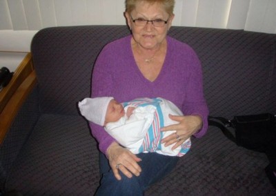 Joyce Boyton with first Great Grandchild, 2009